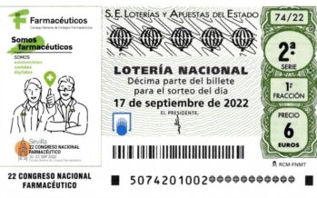 El 22 Congreso Nacional Farmacéutico protagoniza el décimo de Lotería Nacional del 17 de septiembre