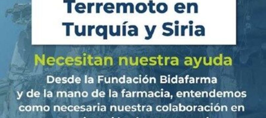 La Fundación Bidafarma lanza una campaña de ayuda humanitaria para los afectados por el terremoto